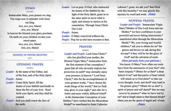 Novena in honor of Our Lady of the Miraculous Medal - Image 3