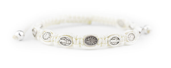 Pulsera blanca de Medallas Milagrosas