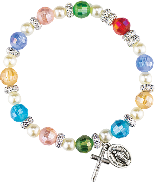 Multicolored Rosary Bracelet
