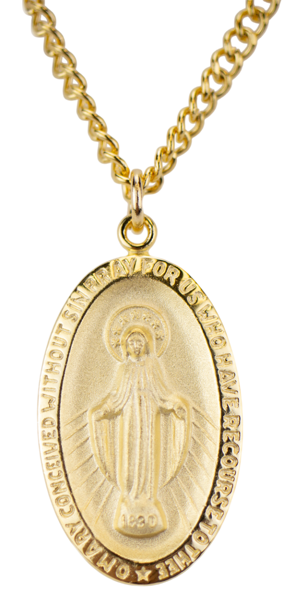 Medalla Milagrosa chapada en oro