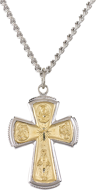 Two-Tone Cruciform Medal and Chain