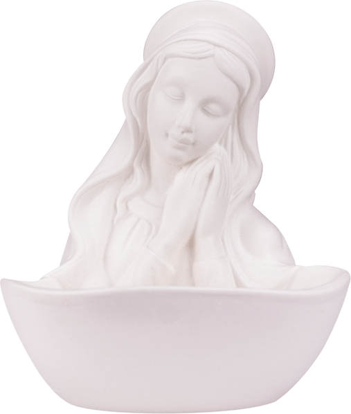 Busto de la Virgen para agua bendita o rosario