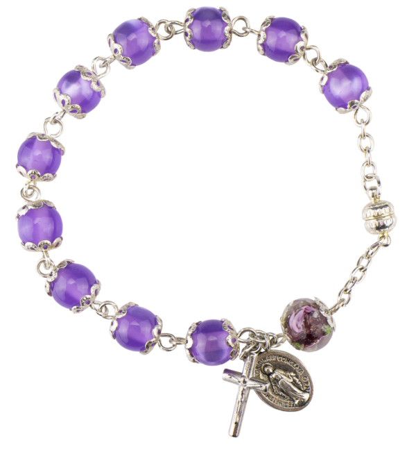 Lavender Rosary Bracelet