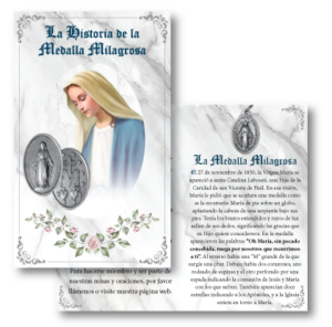 (Artículo en español) Medalla Milagrosa con tarjeta