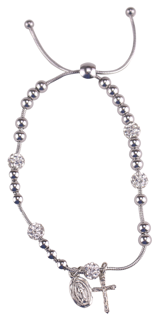 Silver Bead Adjustable Bracelet