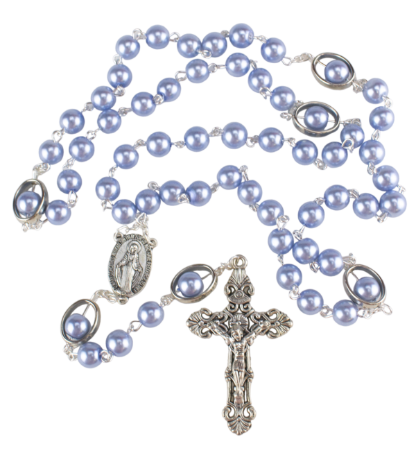 Mary's Blue Pearl Rosary