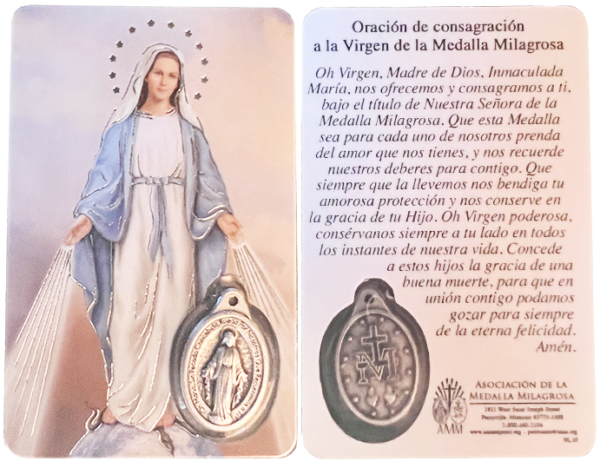 Oración de consagración con medalla incrustada