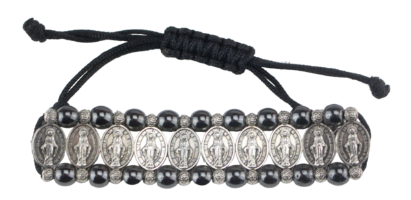 Miraculous Medal Hematite Bracelet
