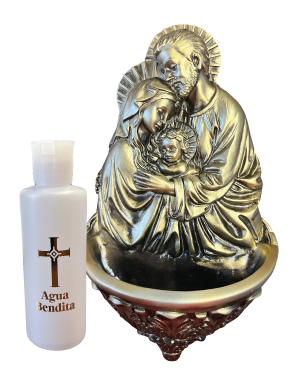 (Artículo en español) Fuente de la Sagrada Familia y agua bendita
