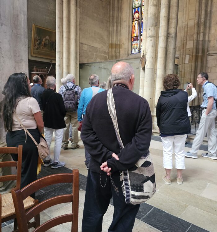 Father Clay Praying Cathedral Saint-Gatien