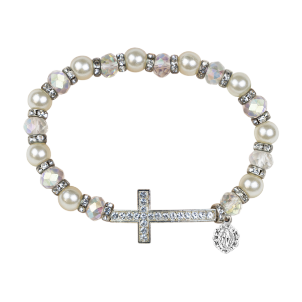 Rosary Cross Bracelet