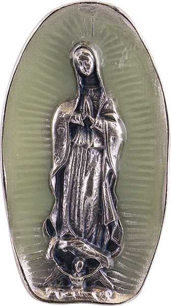 (Artículo en español) Clip para Visera de Nuestra Señora de Guadalupe